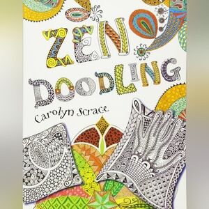 Colorful Zen Doodling Book Relax Therapy Adults Teens Craft Art